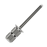 Stalen bitje voor schuur-rolletjes 12mm lengte en 6mm &Oslash;