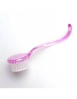 Manicure/stof nagel borstel met cap purple