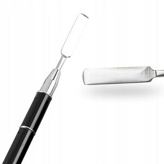 Dubbelzijdige acrylgel penseel met spatel, borstellengte 8 mm