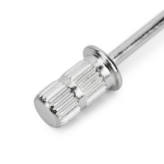 Stalen bitje voor schuur-rolletjes 12mm lengte en 6mm &Oslash;
