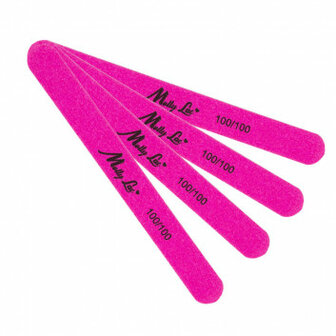 Molly Lac rechte dunne vijl 100/100gritt neon roze