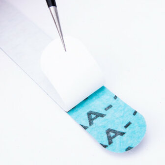 Vervangende schuurpads, voor rechte metaalvijl (zebrakleur), korrel 240, 10 stuks.