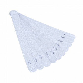 Vervangende schuurpads, voor rechte metaalvijl (zebrakleur), korrel 240, 10 stuks.