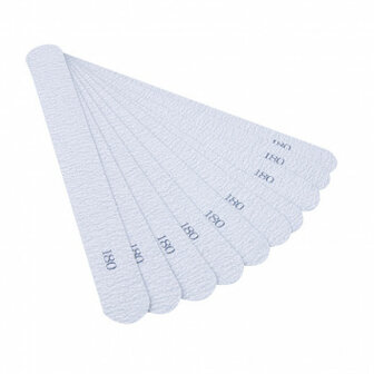 Vervangende schuurpads, voor rechte metaalvijl (zebrakleur), korrel 180, 10 stuks.