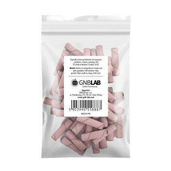 Schuurrolletjes cilinder240gritt roze 50 st lengte 20mm- 3mm Ø 