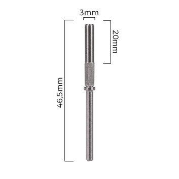 Stalen bitje voor schuur-rolletjes lengte 20mm- 3mm Ø