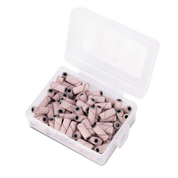 Schuurrolletjes cilinder 240gritt roze 50 st box lengte 13mm- 3mm Ø 