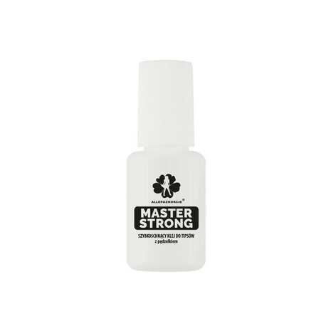 Snel drogende lijm voor tips met kwastje Master Strong Nail Glue 10 g